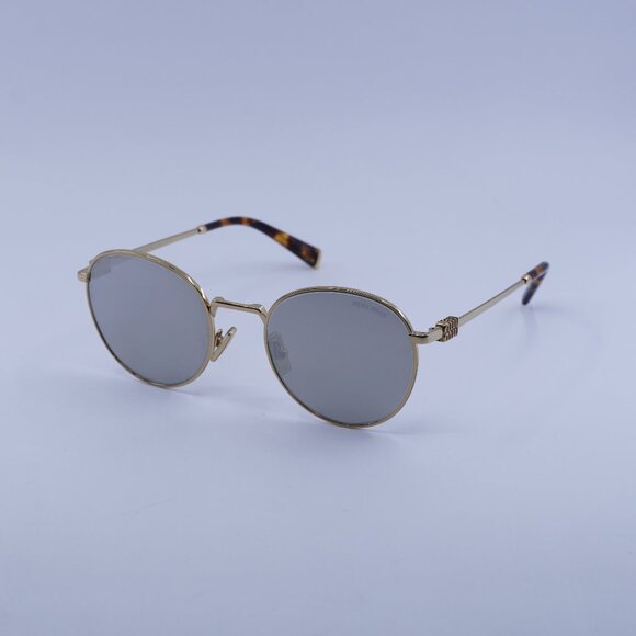 Miu Miu MU55ZS 5AK07F Sunglasses Gold Round Frame - Picture 1 of 11